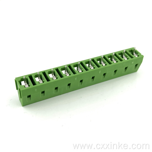 10 position Screw-type PCB terminal block in-line connector